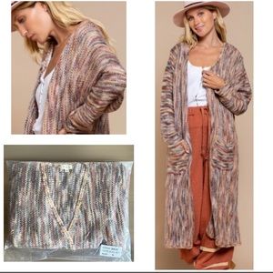 POL Multicolor Knit Longline Cardigan - Cozy ❤️